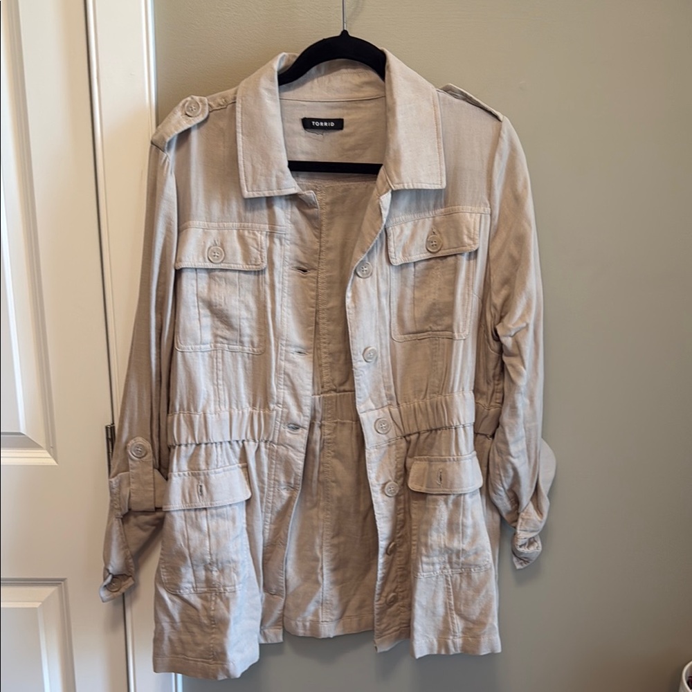 Torrid Utility Jacket in Light Tan